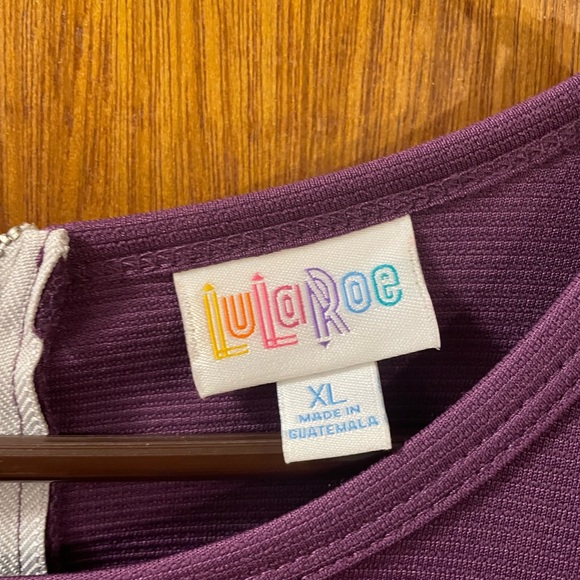 Lularoe Solid Purple Amelia Dress, Size XL, NWT - Picture 4 of 6